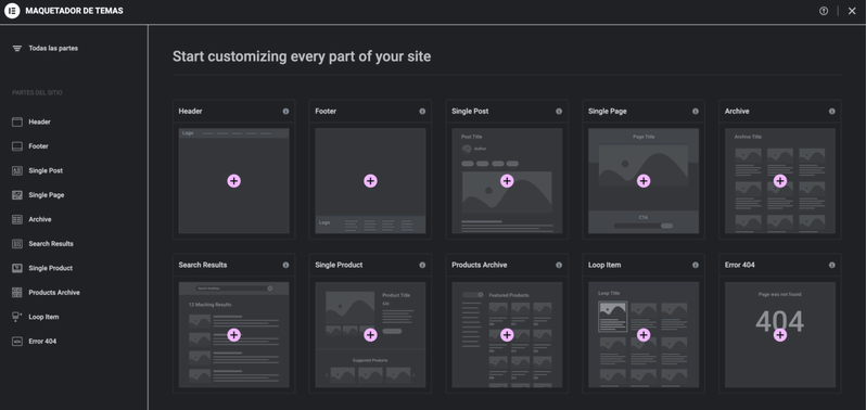 elementor maquetador de temas