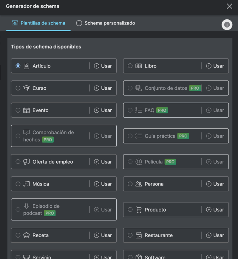 Implementar Schema con Rank Math