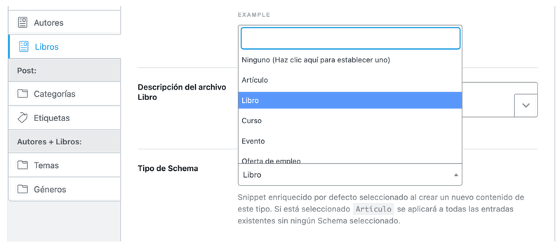 Ejemplo de schema