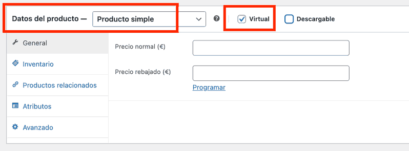 Venta de servicios con productos virtuales en WooCommerce Producto virtual en WooCommerce sin envío