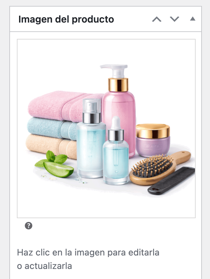 Configuración de la imagen destacada del producto Imagen destacada de un producto en WooCommerce