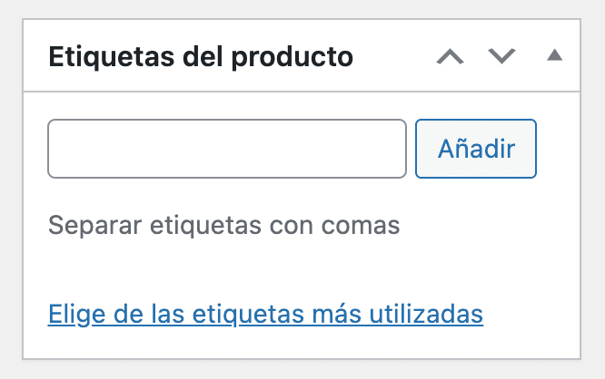 Etiquetas como complemento a las categorías Etiquetas del producto en WooCommerce