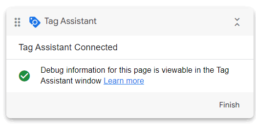 Tag Assistant Connected en WordPress