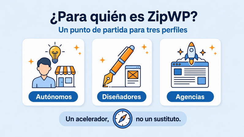 Panel de ZipWP durante la creación de un nuevo proyecto web