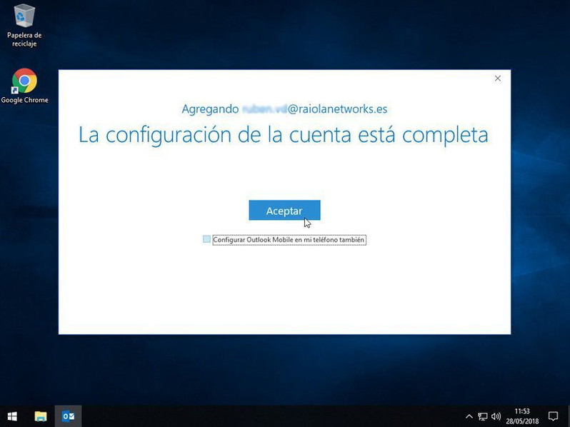 Configurar correo Outlook