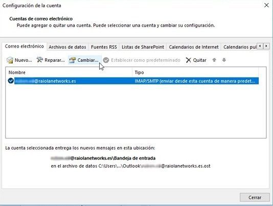 configurar correo outlook