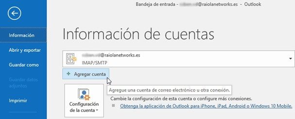 configurar correo outlook