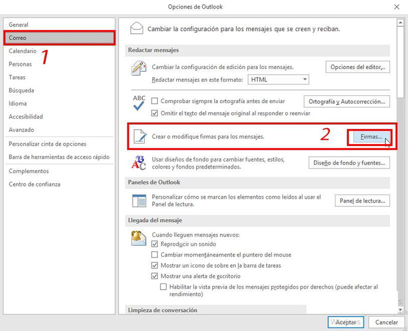 configurar correo outlook