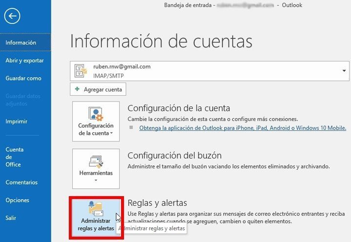 configurar correo outlook