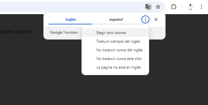 Traducción de idiomas diferentes en Google Chrome