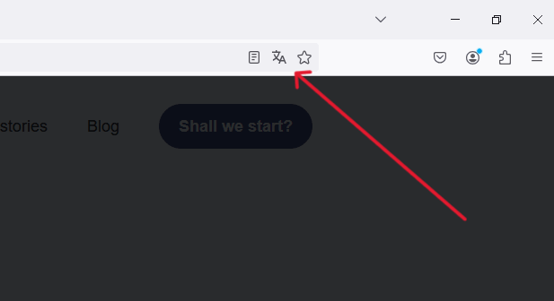 Botón de traducción de página en Firefox