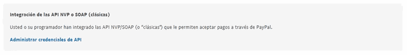 Integración de API NVP/SOAP de PayPal