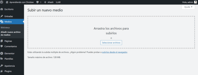 Añadir PDF a WordPress