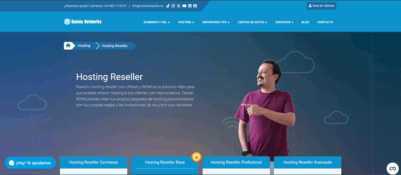 Servicios y beneficios de un plan reseller hosting