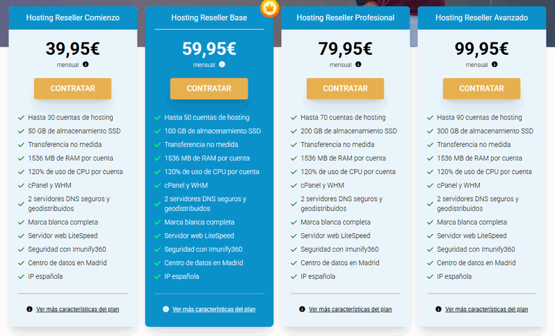 elegir el mejor plan de hosting reseller