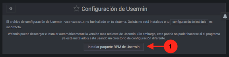 Como instalar Usermin en Webmin - Paso 1