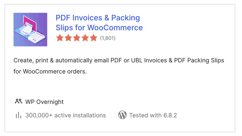 WooCommerce PDF Invoices & Packing Slips
