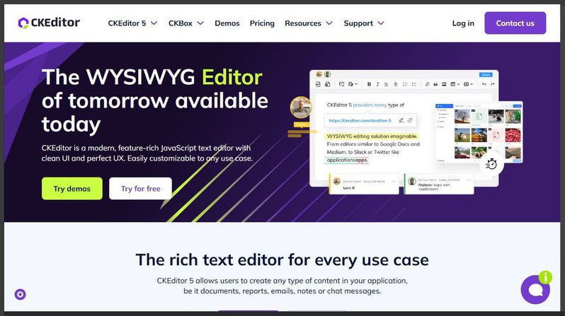 CKEditor es otra buena opción como editor WYSIWYG