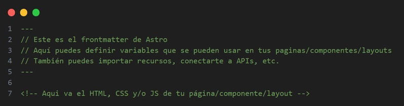 Estructura básica de un archivo .astro