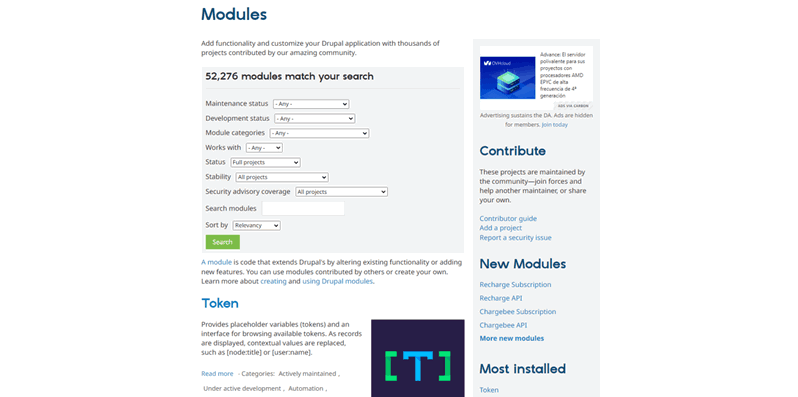 Módulos de Drupal