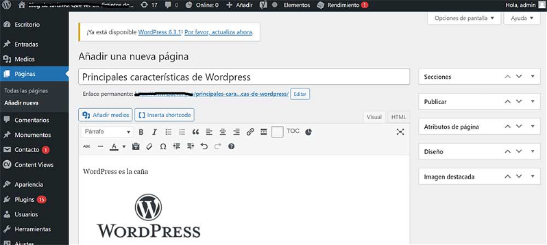 WordPress características principales y más destacadas