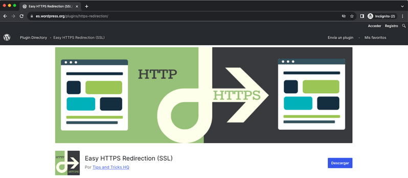 https-redirection plugin WordPress de redirección