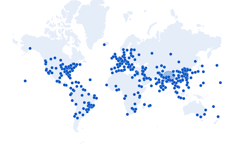 Centros de datos Cloudfare en el mundo