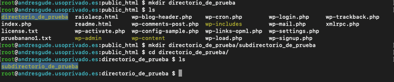 Comando mkdir de Linux