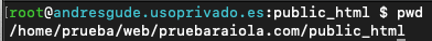 Comando pwd de Linux