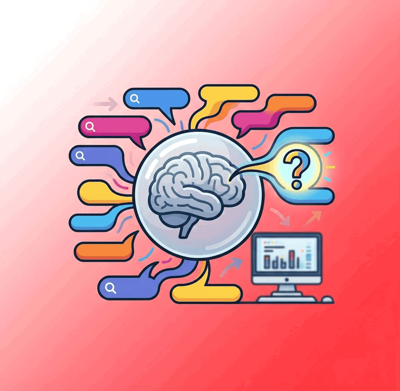 Ilustración sobre cómo funciona el índice de interés de Google Trends