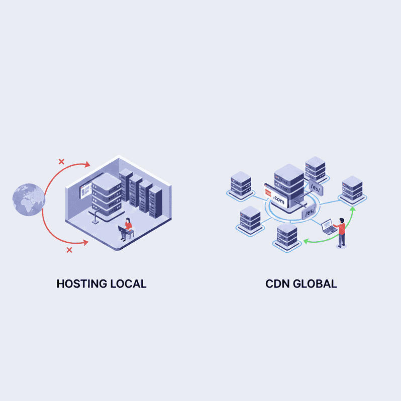 Comparativa entre hosting local y CDN global para SEO internacional