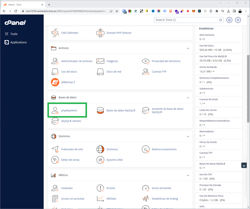 Cómo Crear Una Base De Datos Mysql Mariadb En Cpanel 2538