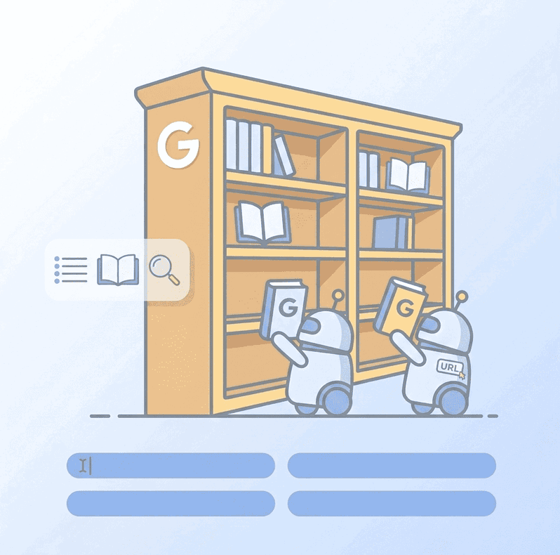 Indexación web como una biblioteca: así funciona Google Concepto de indexación en Google representado como una biblioteca