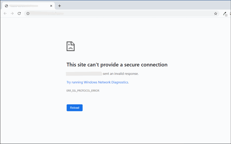 ERR_SSL_PROTOCOL_ERROR