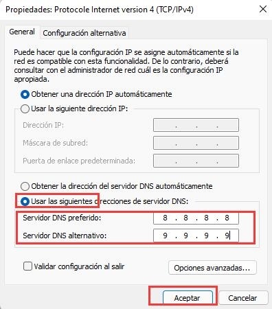 Cambiar los servidores DNS a los que se conecta tu equipo en Windows