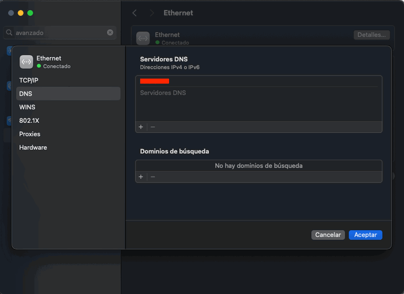 Cambiar los servidores DNS a los que se conecta tu equipo en Mac