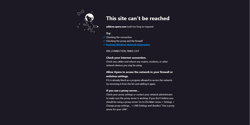 err_connection_timed_out en Opera