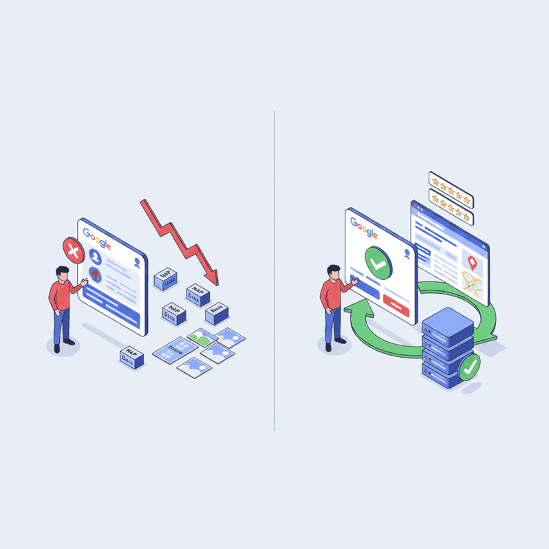 Errores comunes en SEO local frente a una web optimizada