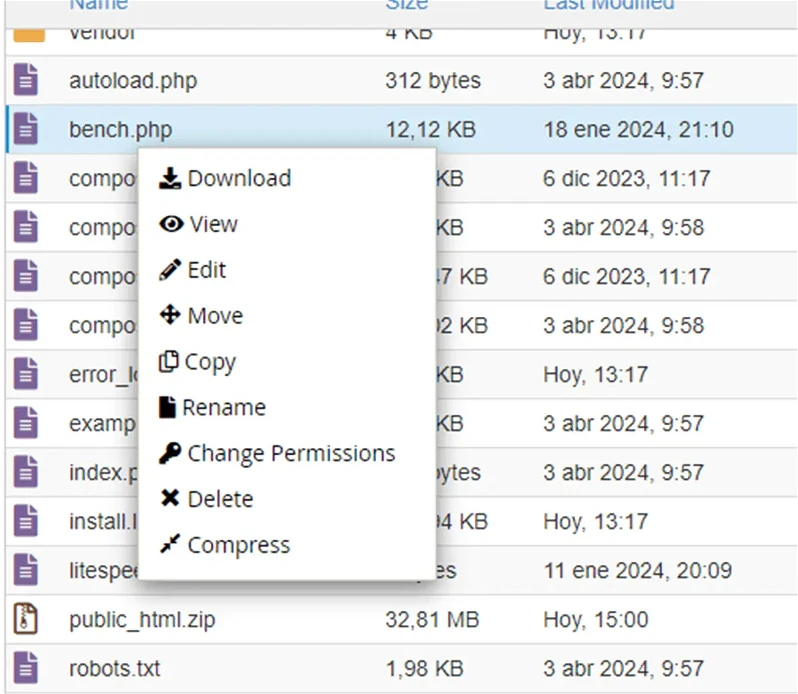 editor file manager cpanel