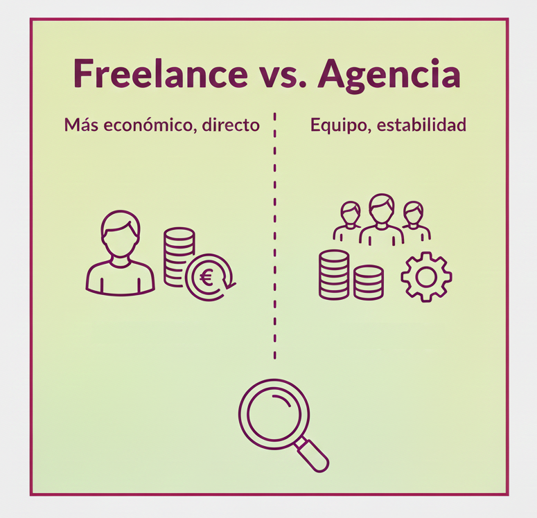 Comparativa entre freelance y agencia para crear una página web