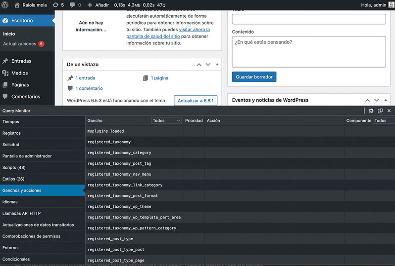 Query Monito plugin WordPress