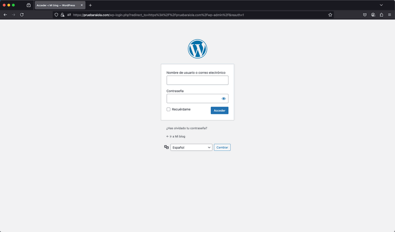 Iniciar sesión en WordPress a través de URL