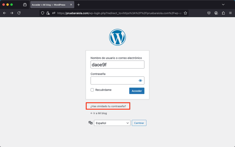 Recuperar contraseña de WordPress sin acceso al administrador