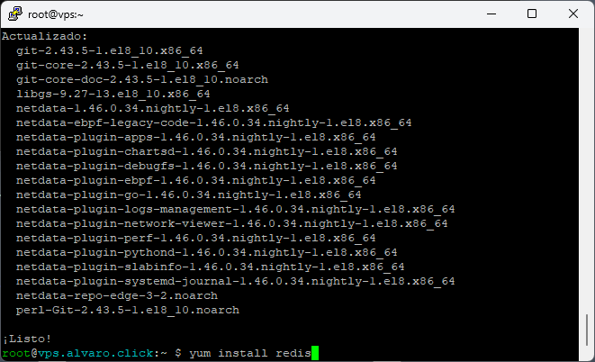 instalar redis en almalinux