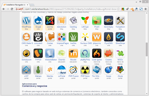 installatron hosting compartido