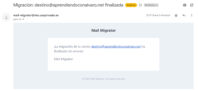 migración de emails finalizada raiola networks