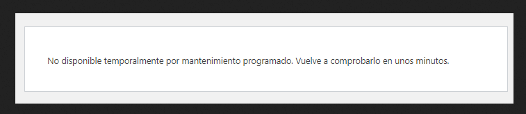 modo mantenimiento en WordPress