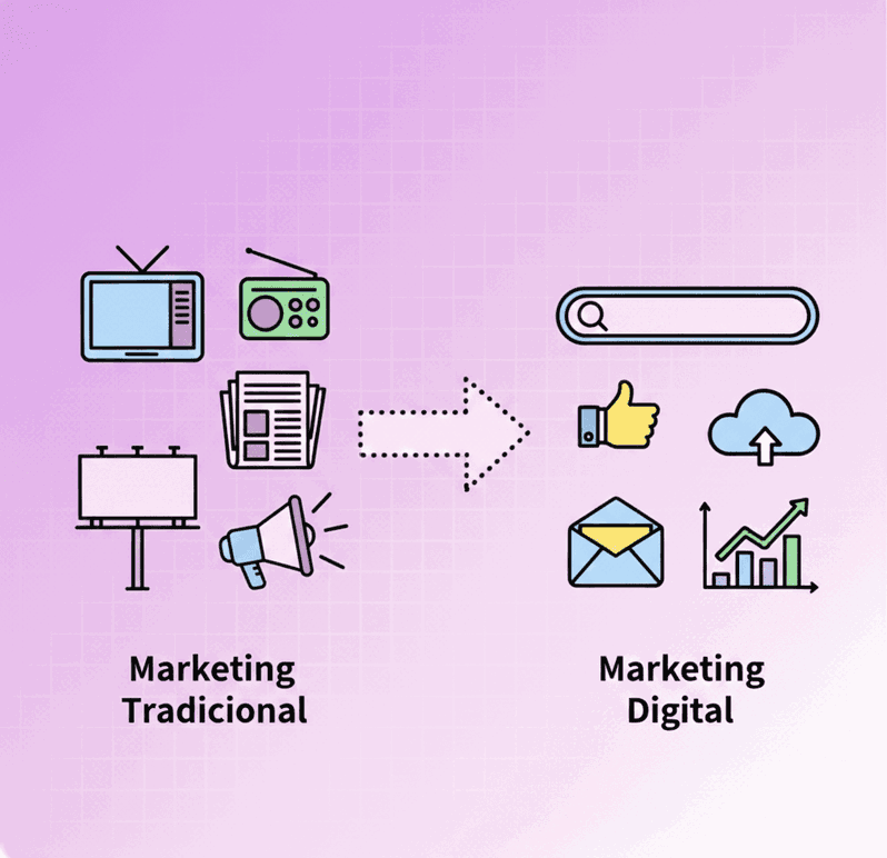 Comparación entre marketing tradicional y marketing digital