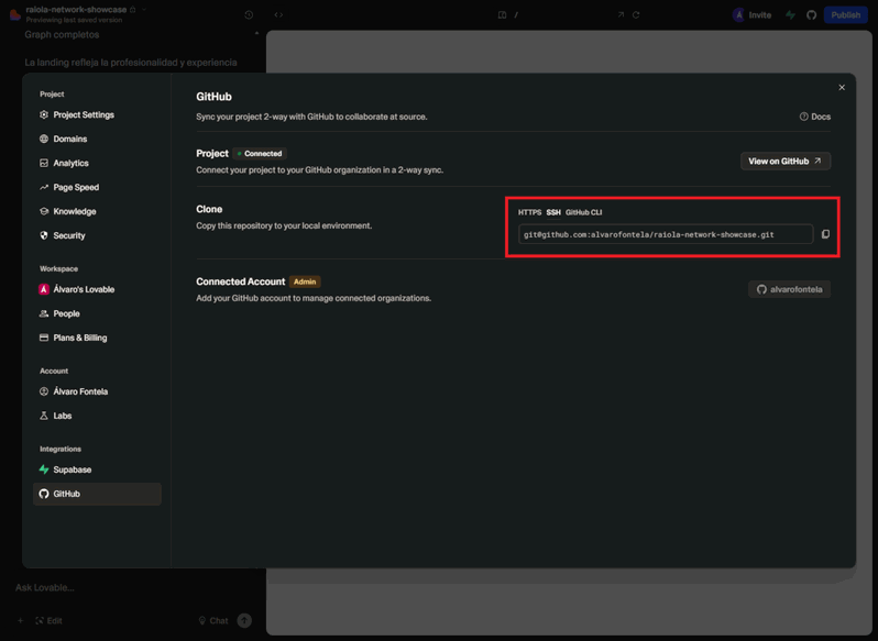 clonar ssh github hosting