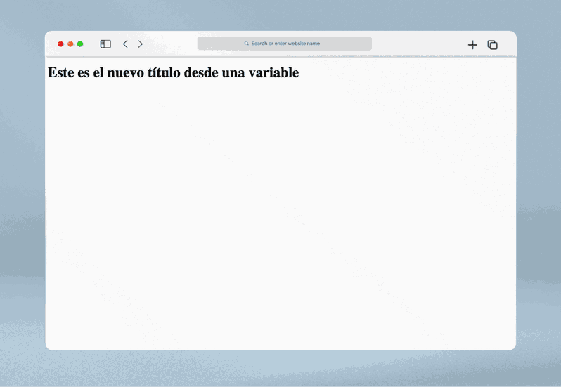 Modificar el DOM con JavaScript Título HTML modificado dinámicamente con JavaScript